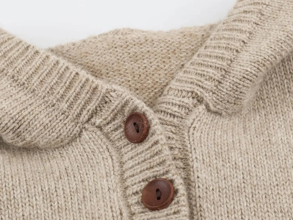 Anna Vintage Casual Hooded Knit Vest