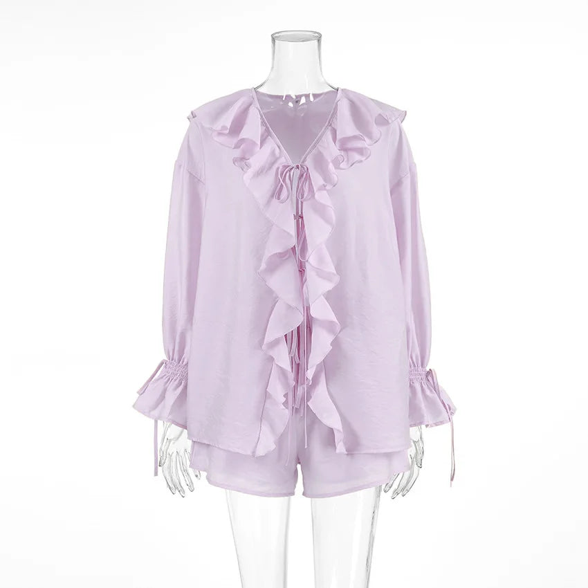 KIARA RUFFLE TWO PIECE SET