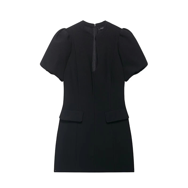 LENA PUFF SLEEVE MINI DRESS