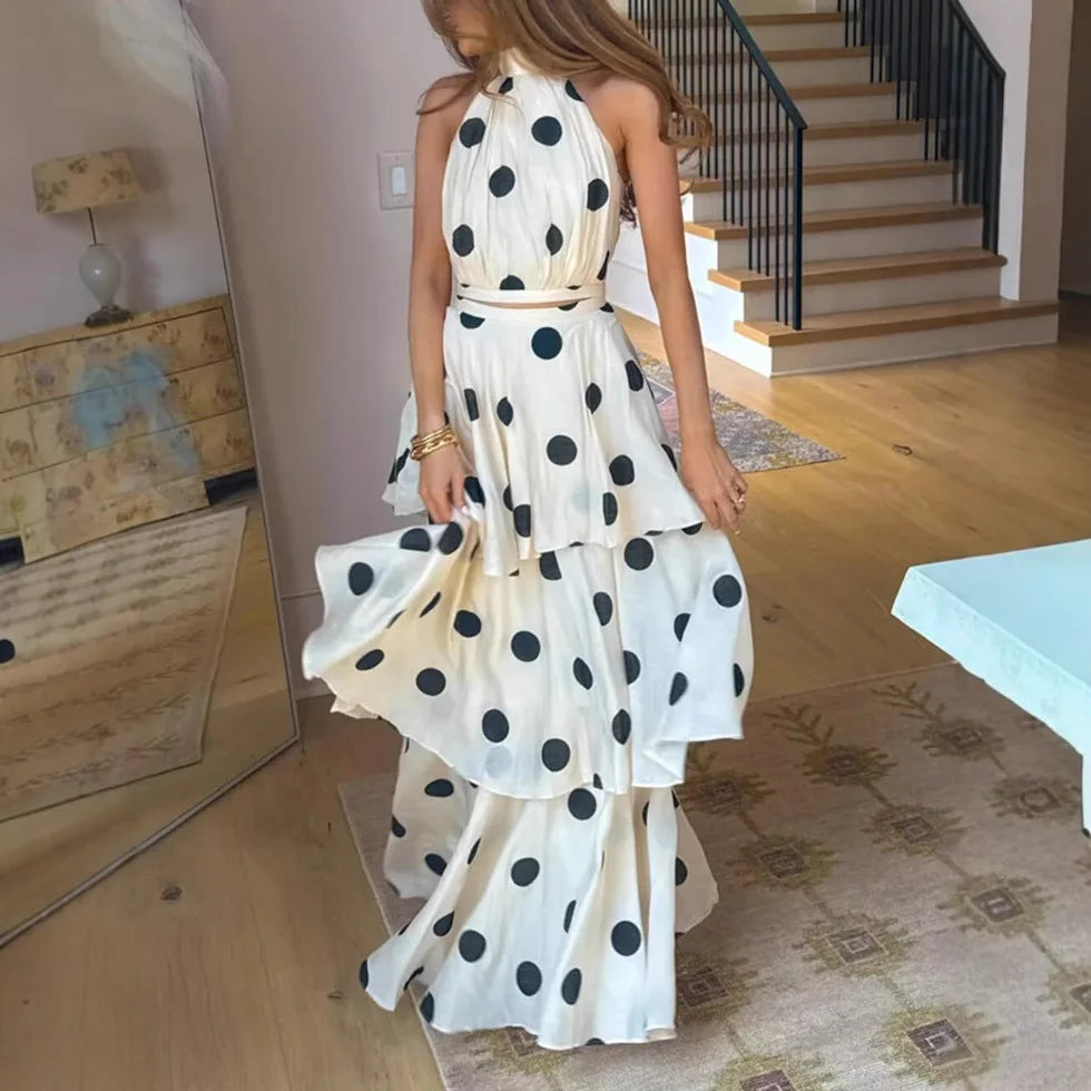 AMALS POLKA DOT TWO PIECE SET