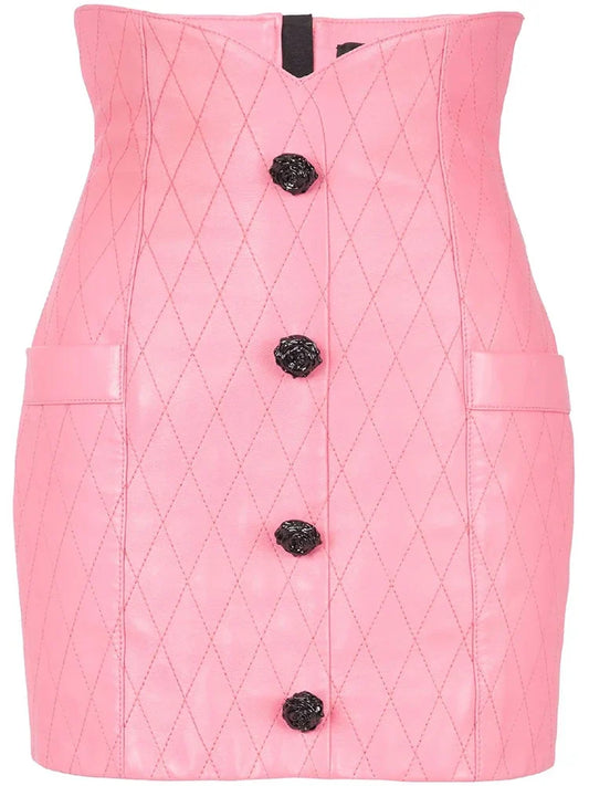 BRIELLA LEATHER SKIRT
