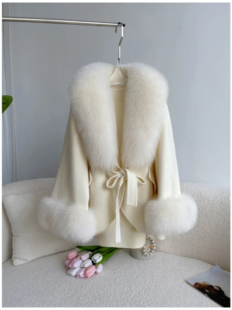 KALA WOOL FOX FUR COAT