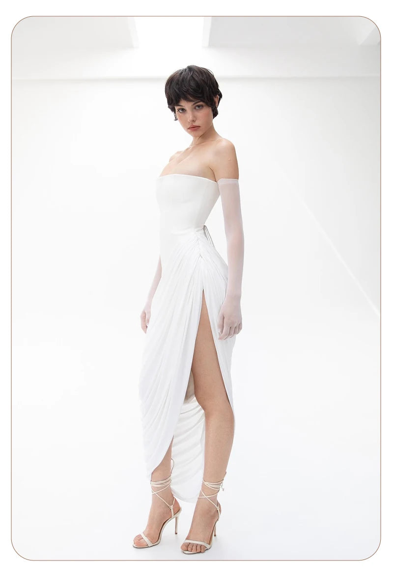 EMILIA DRAPED DRESS