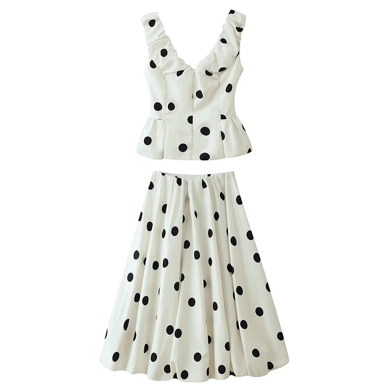 AMITA POLKA DOT SKIRT