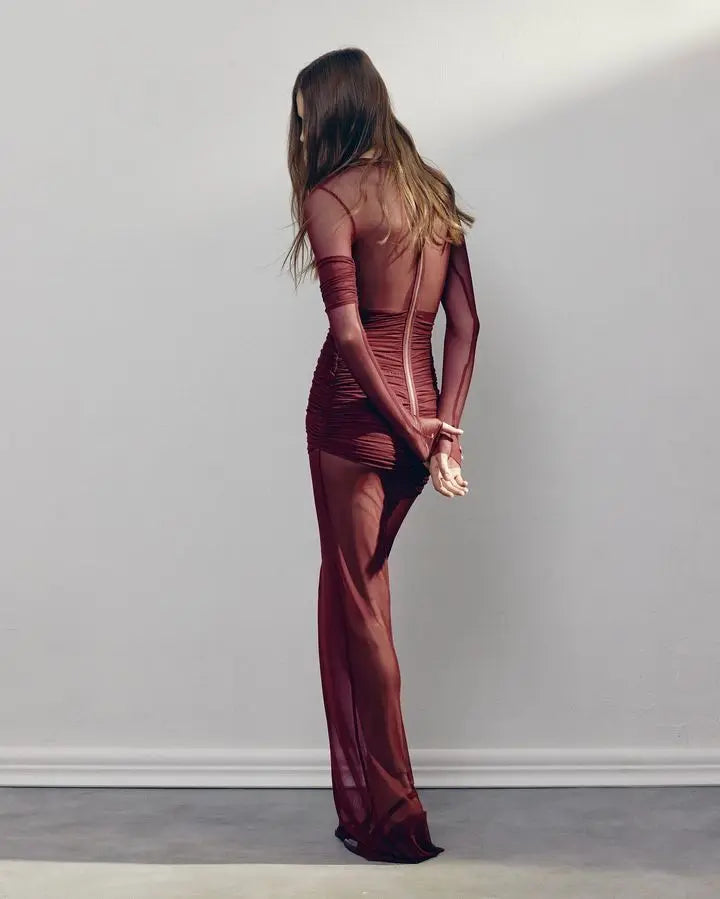 CLEMENTINE MESH MAXI DRESS