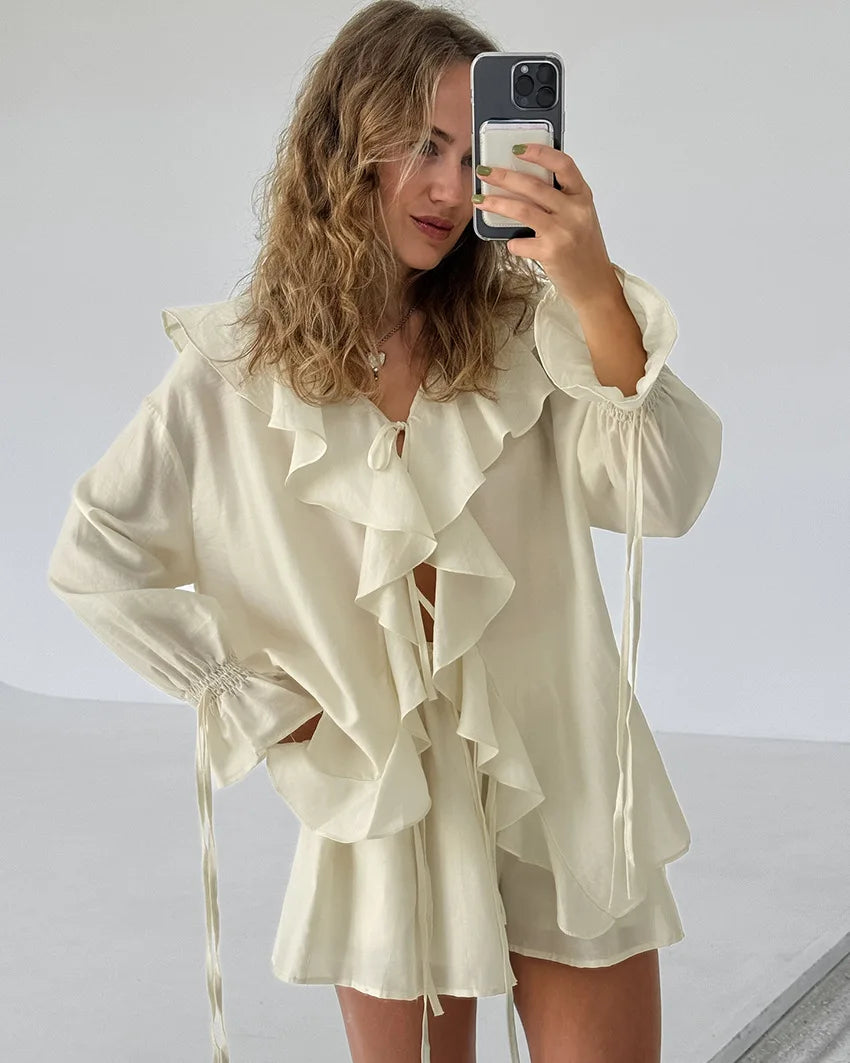 KIARA RUFFLE TWO PIECE SET