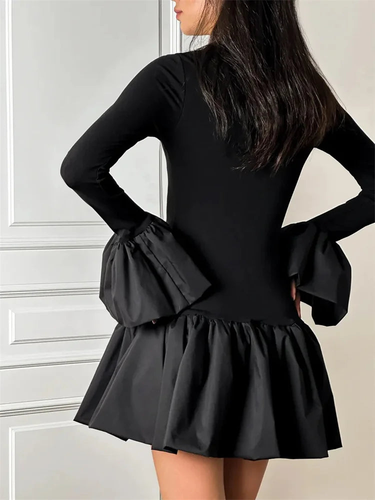 GOCI RUFFLED MINI DRESS