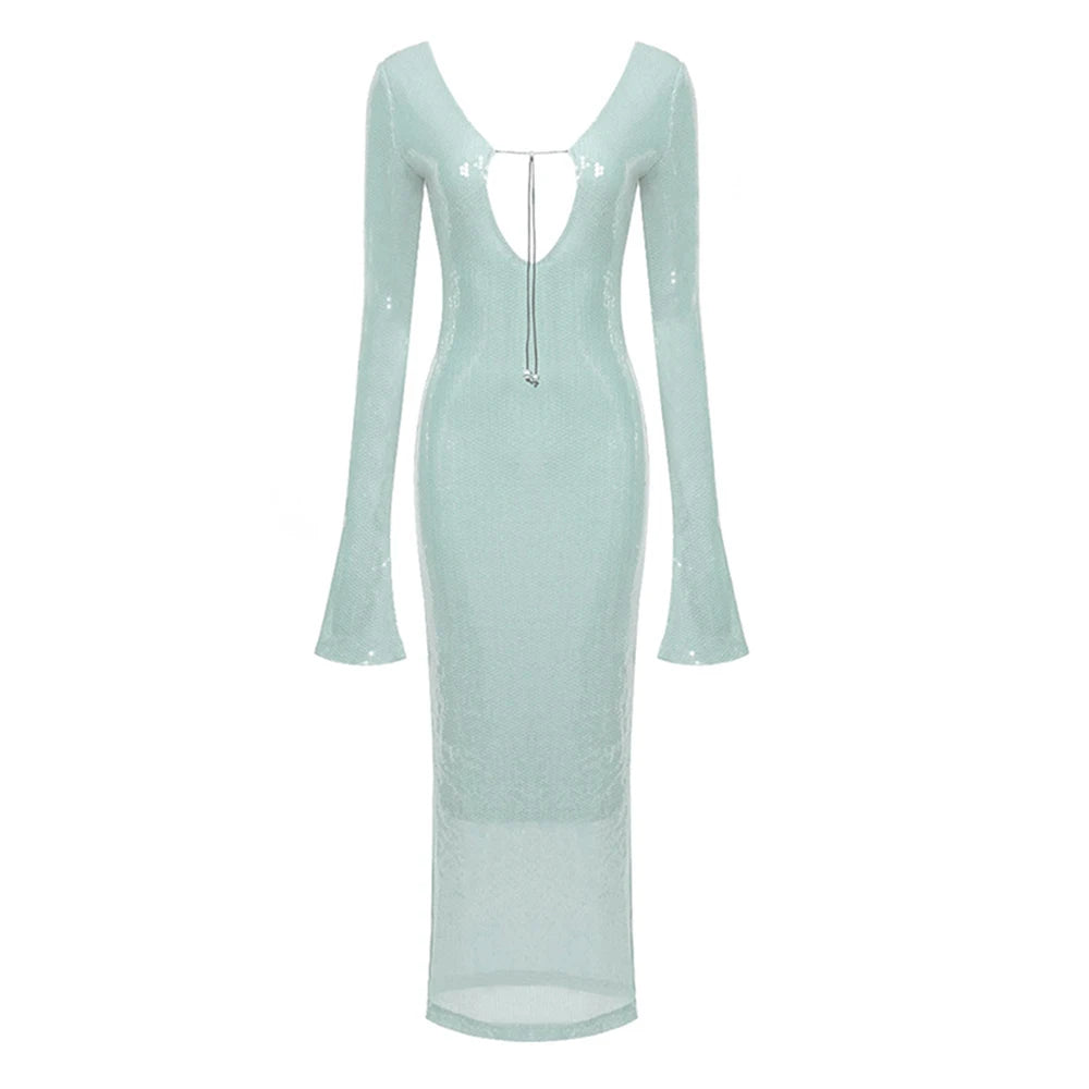 EMBER SEQUIN MIDI DRESS