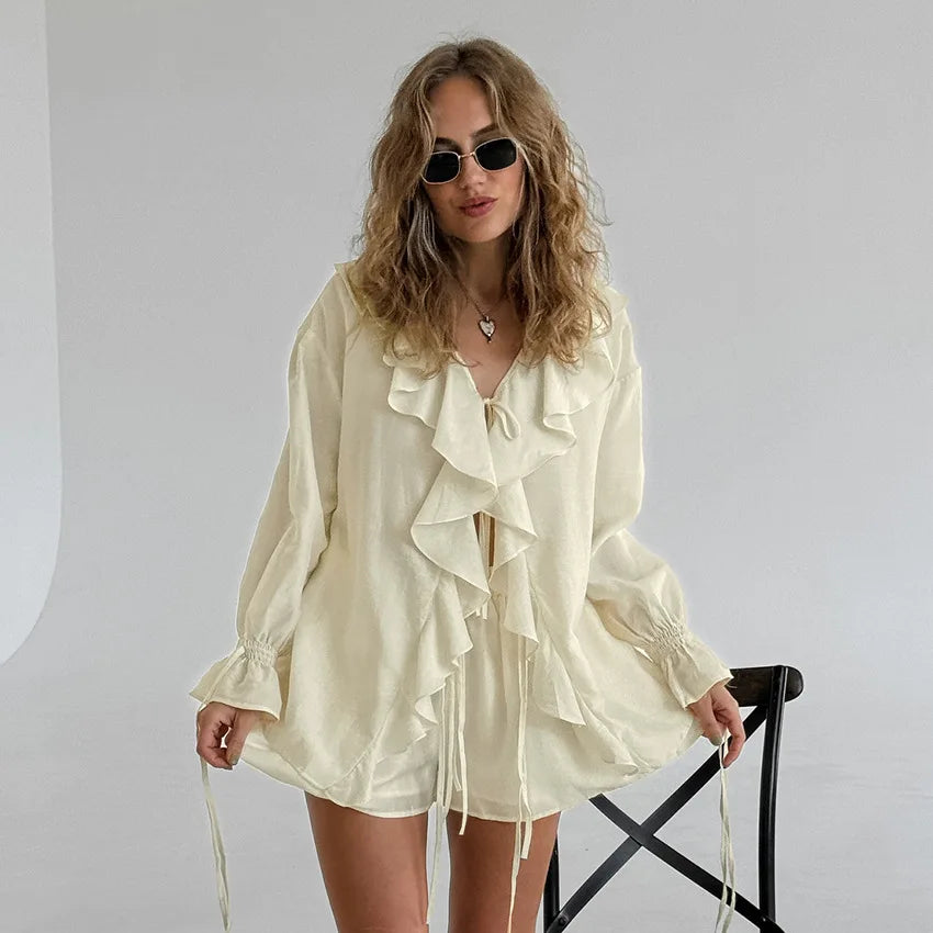 KIARA RUFFLE TWO PIECE SET