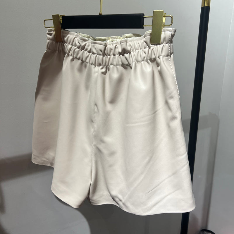 HANNA LEATHER SHORTS