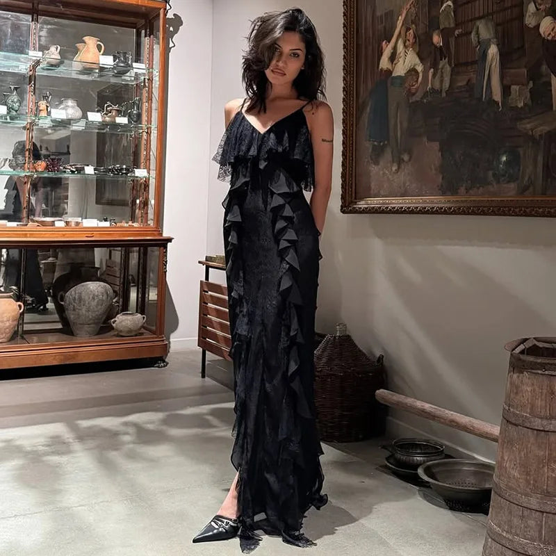 YOLANTHE RUFFLE MAXI DRESS