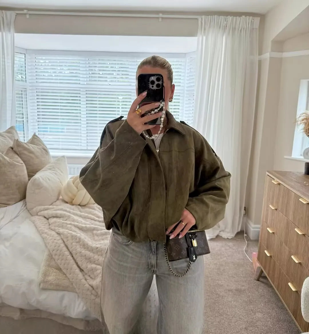 LILO SUEDE BOMBER JACKET