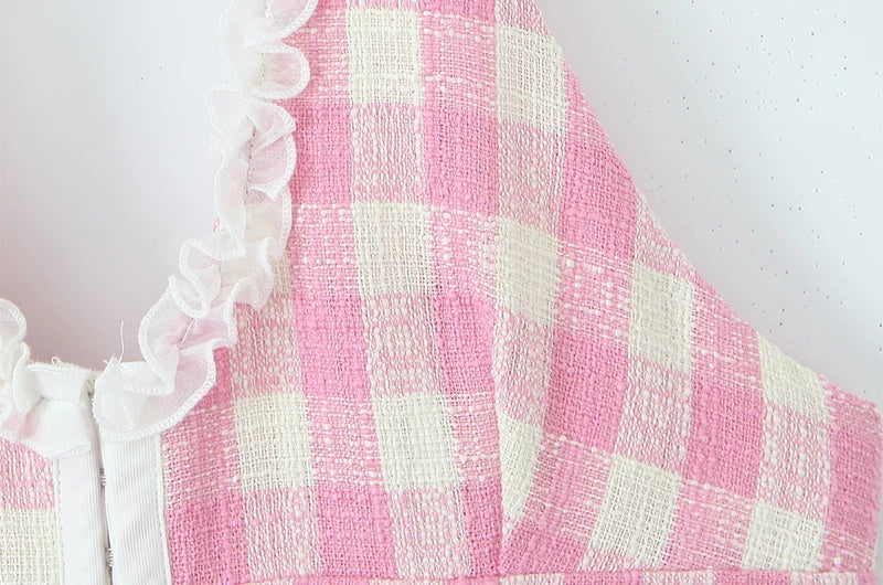 LANA PLAID MINI DRESS