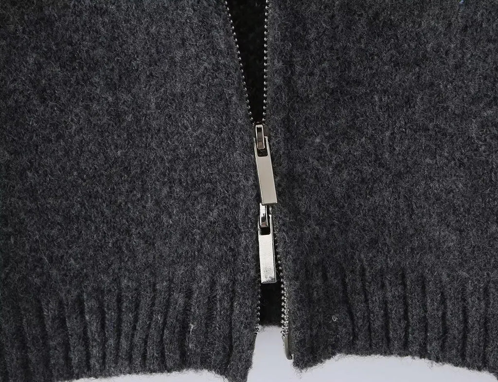 Aurora Nordic Fair Isle Zip-Up Cardigan