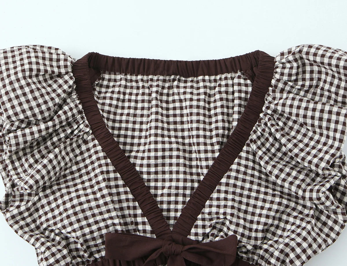 SARA PLAID BLOUSE