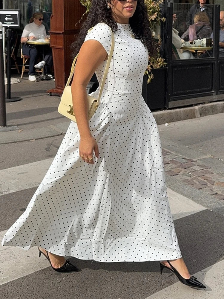 RAIA POLKA DOT MAXI DRESS