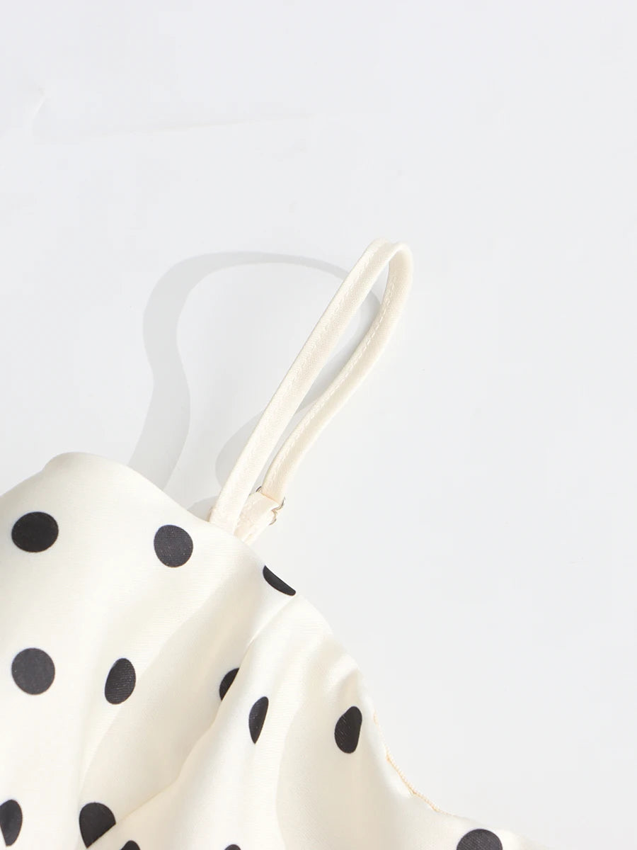LANA POLKA DOT MIDI DRESS