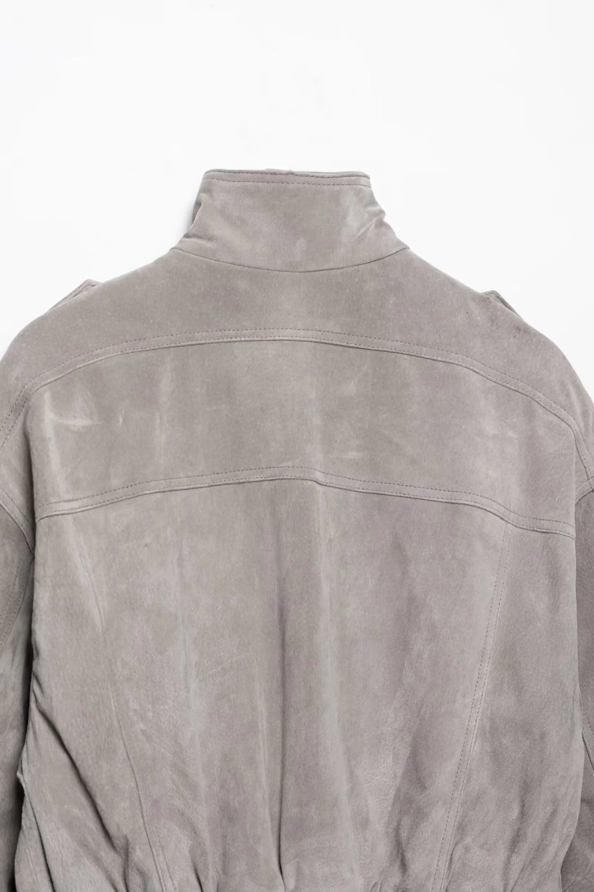 Hannah Cropped Suede Bomber Jacket