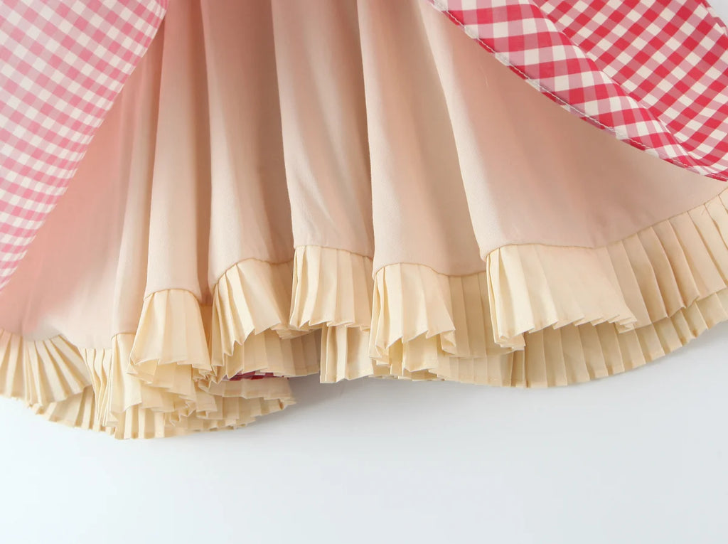 MADDIE PLAID MINI DRESS