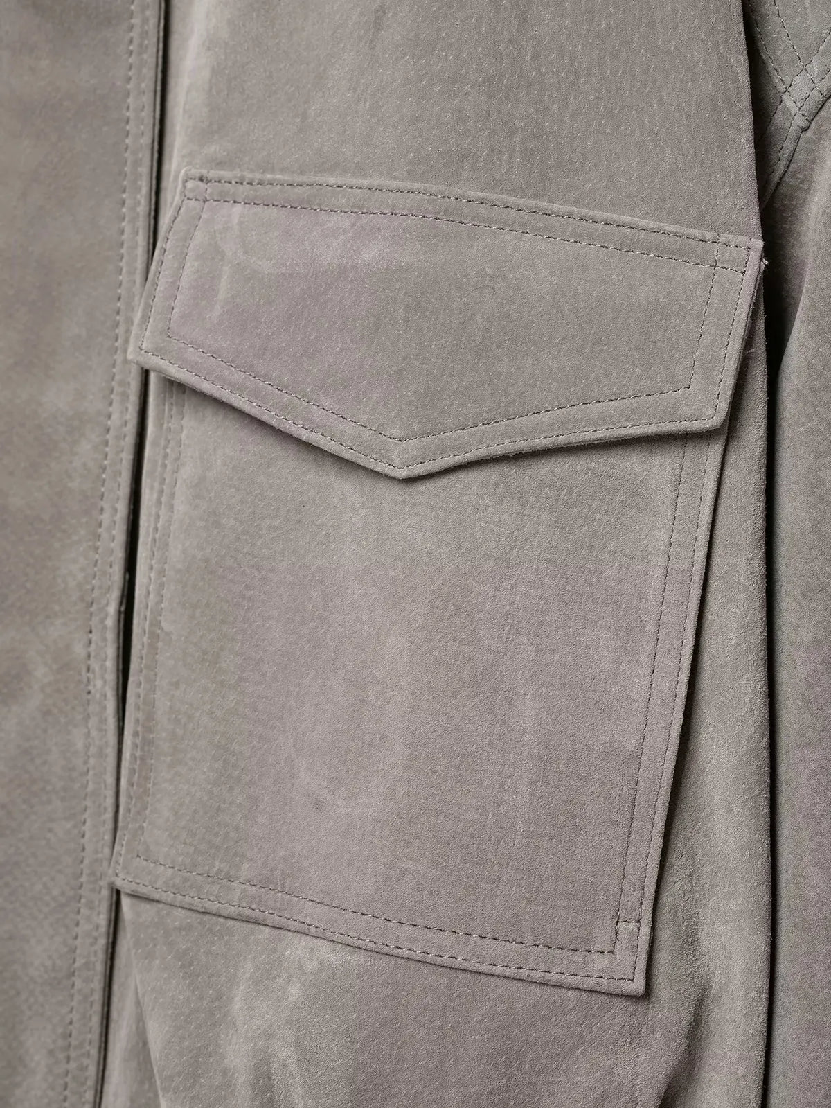 Hannah Cropped Suede Bomber Jacket