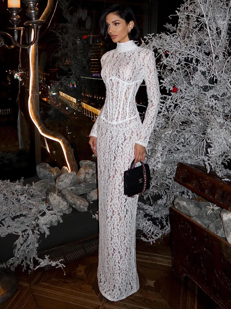 ENA LACE MAXI DRESS