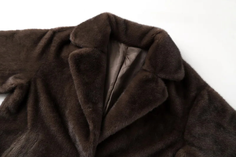 ANGELA FAUX MINK FUR COAT