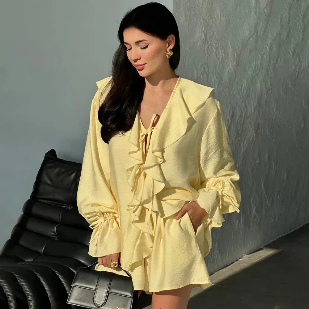 KIARA RUFFLE TWO PIECE SET