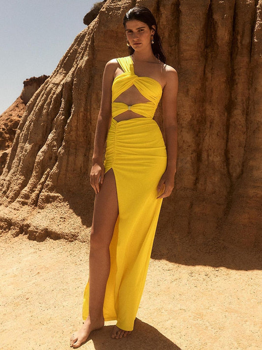 CALLISTO ONE SHOULDER MAXI DRESS