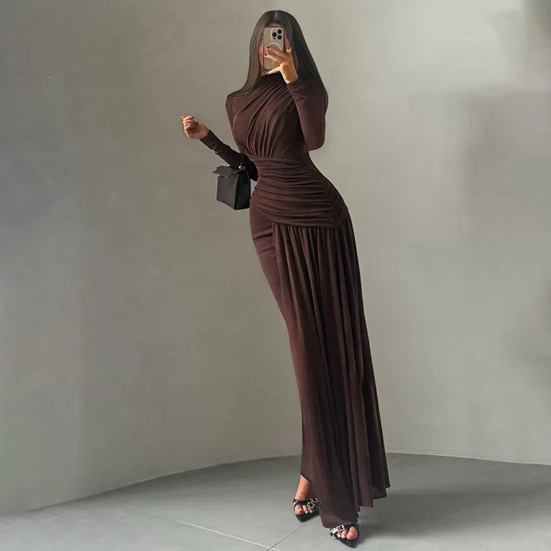 FERN RUCHED MAXI DRESS