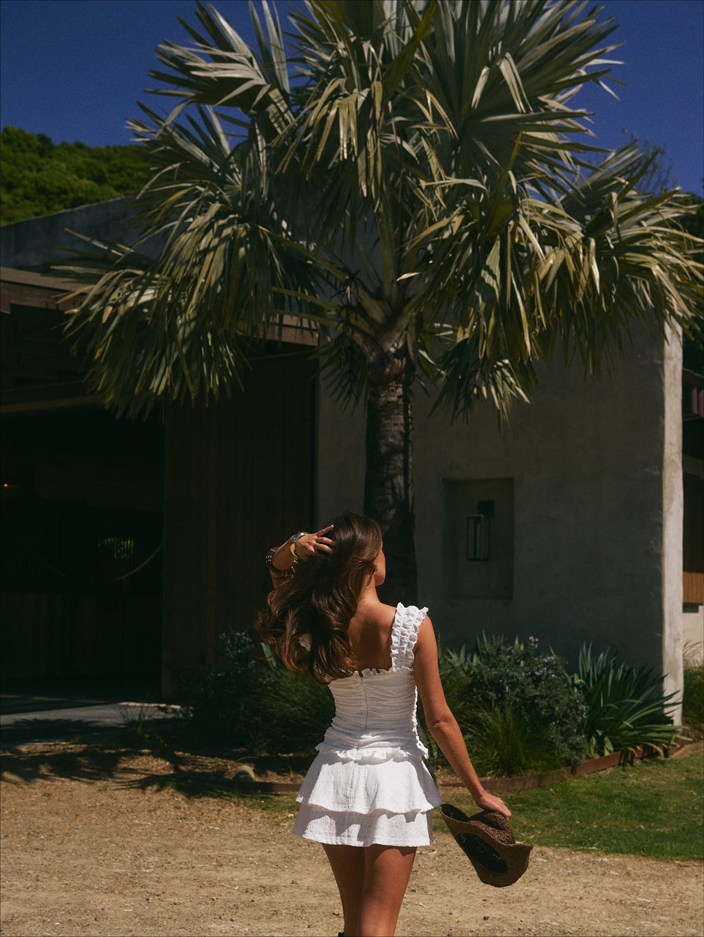 BRIGITTE RUCHED MINI DRESS