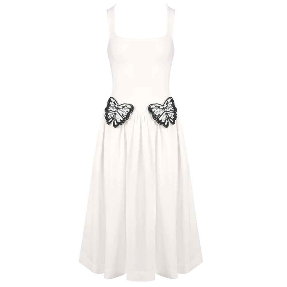 KALIA BUTTERFLY MIDI DRESS