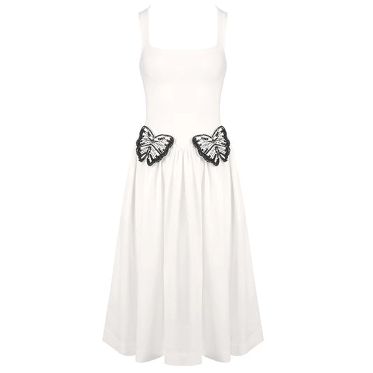KALIA BUTTERFLY MIDI DRESS