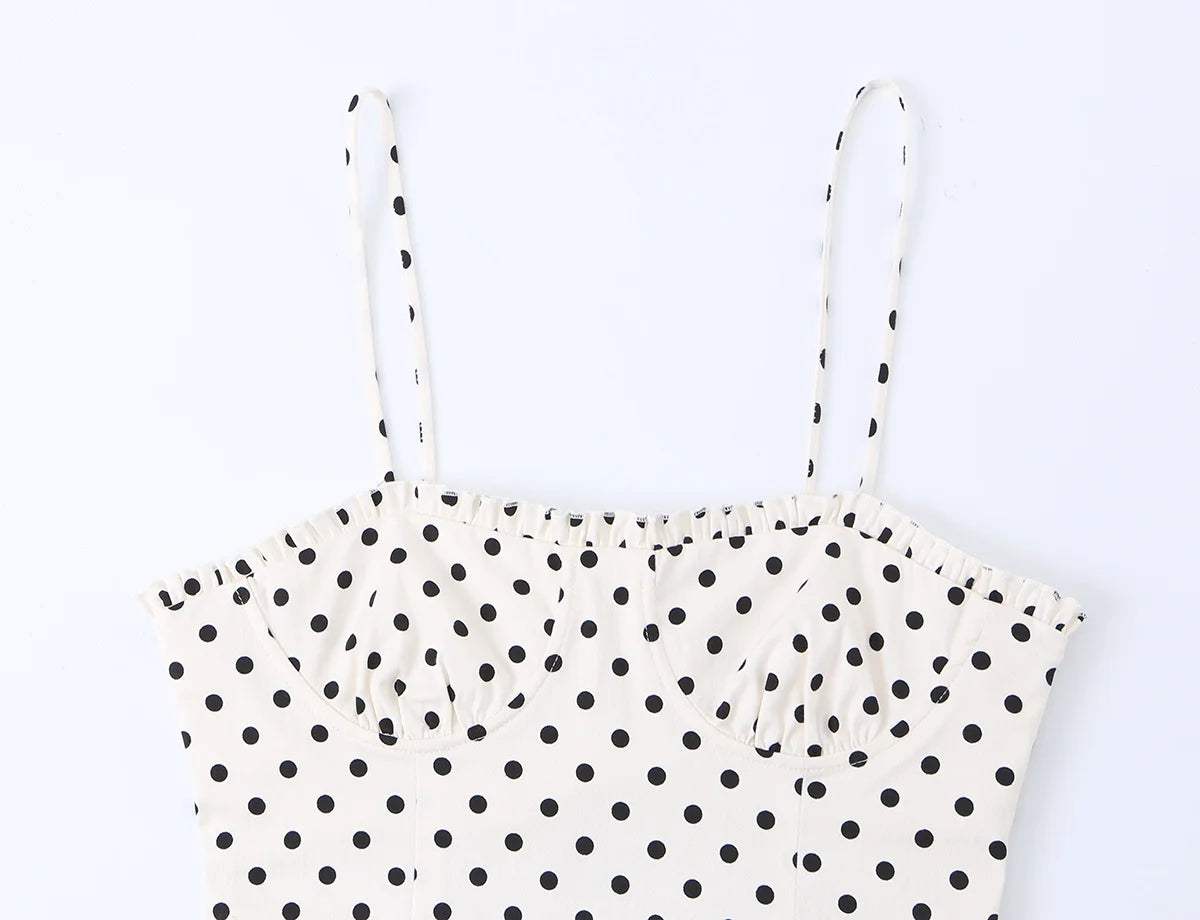 VOILA POLKA DOT MIDI DRESS