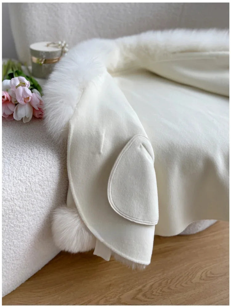 KALA WOOL FOX FUR COAT