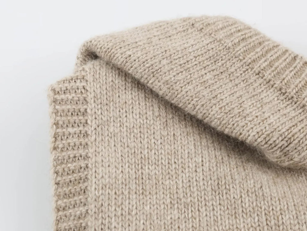 Anna Vintage Casual Hooded Knit Vest