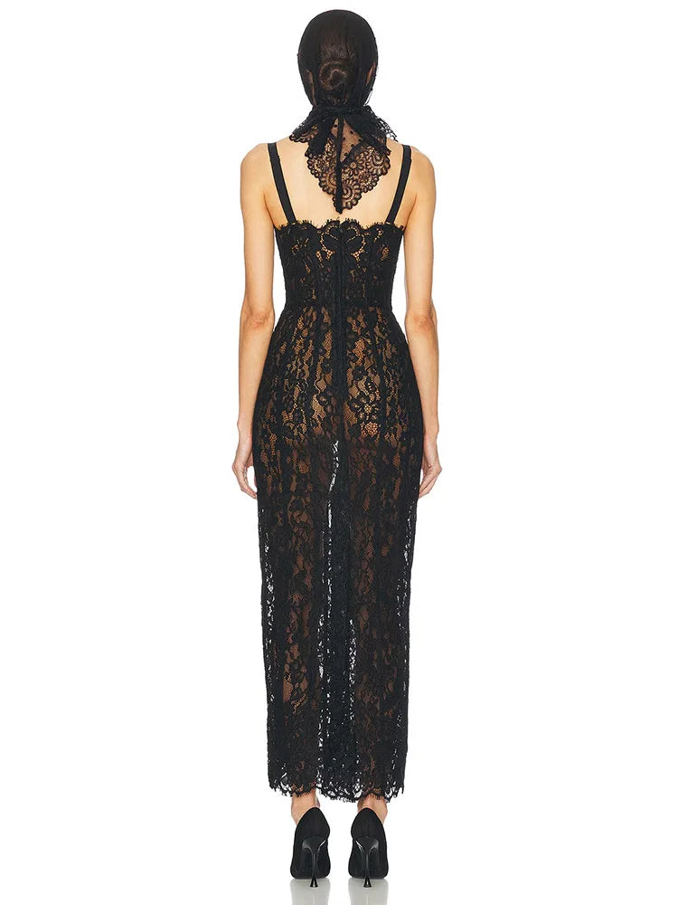 BRENDA LACE MAXI DRESS