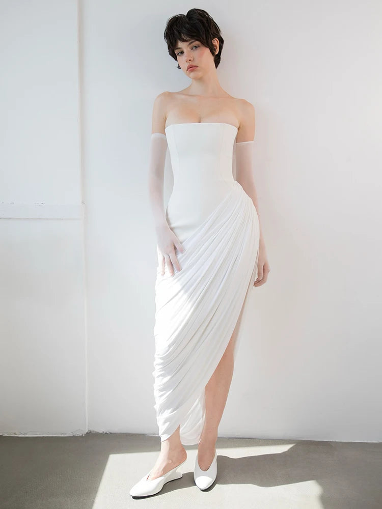 EMILIA DRAPED DRESS