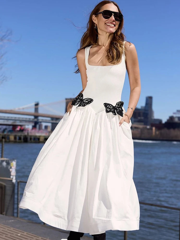 KALIA BUTTERFLY MIDI DRESS