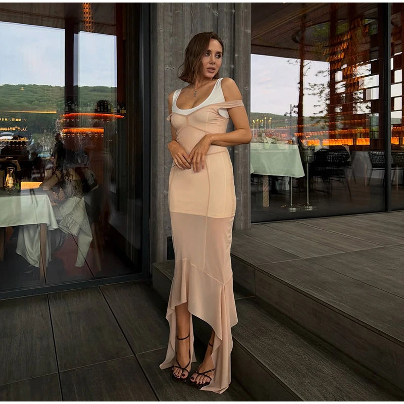 LEAH MESH MIDI DRESS