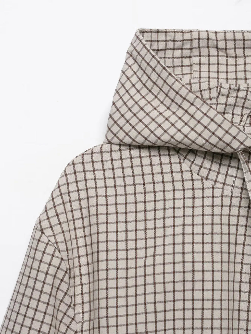 Tawnie Plaid Zip Up Hooded Jacket