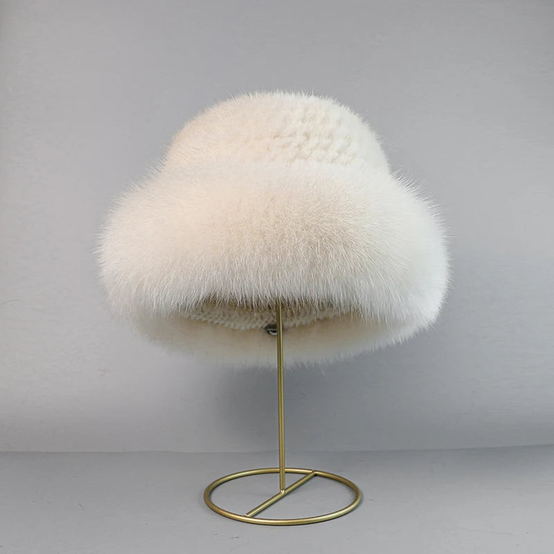 STELLA REAL MINK FUR CAP