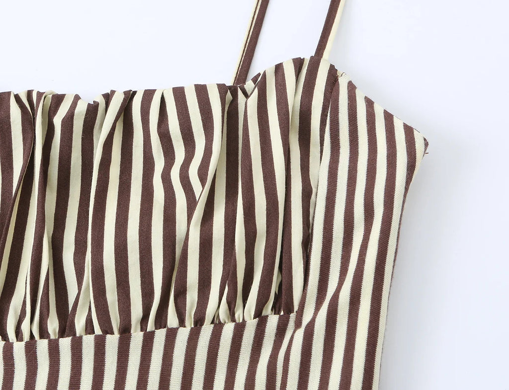 SOFIANA STRIPED MIDI DRESS