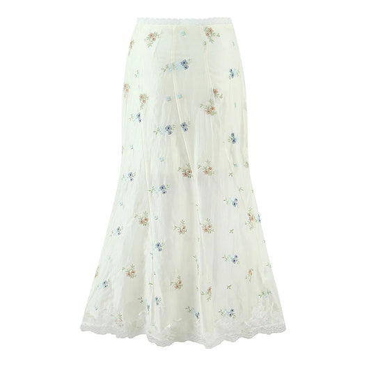 EMERY CO-ORD FLORAL LACE SKIRT