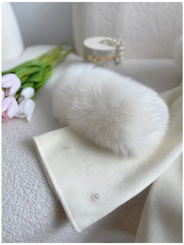 KALA WOOL FOX FUR COAT