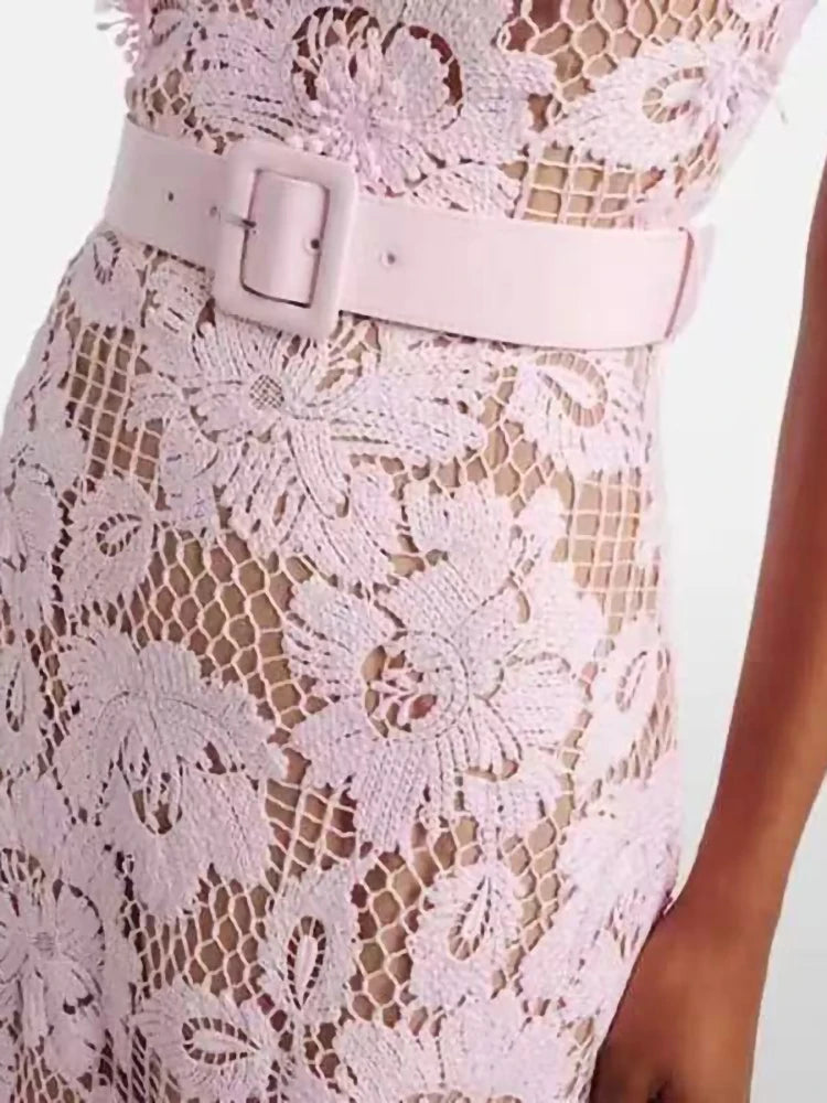 LILI LACE MIDI DRESS