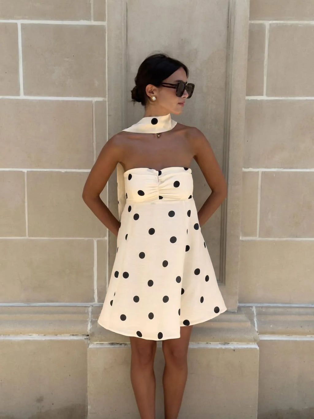MARENA POLKA DOT MINI DRESS