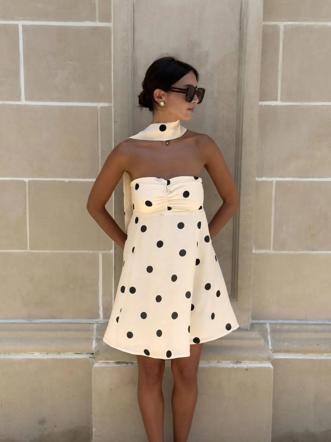 MARENA POLKA DOT MINI DRESS