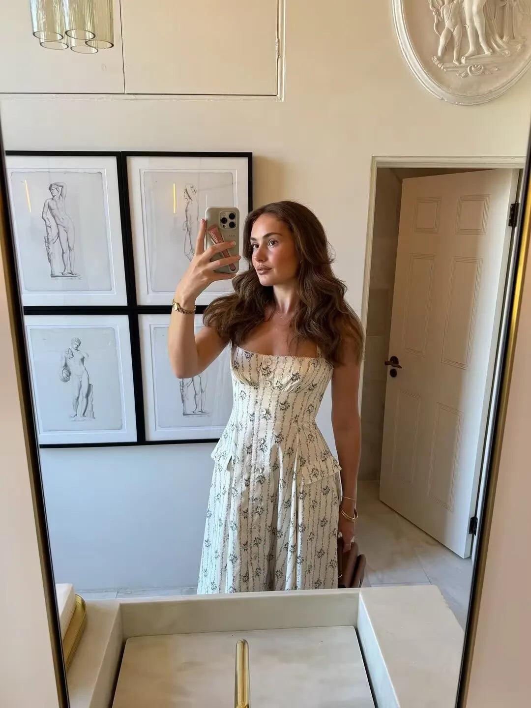 ALLORA FLORAL MIDI DRESS