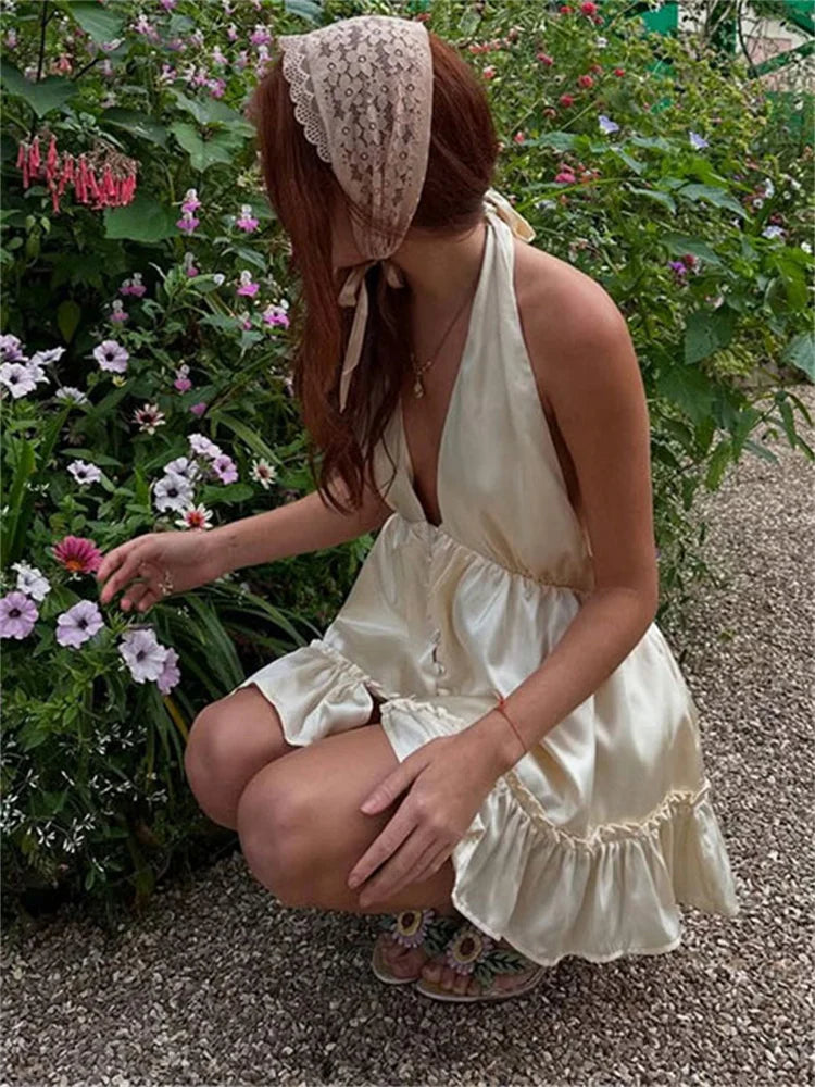 MARGARET SATIN MINI DRESS