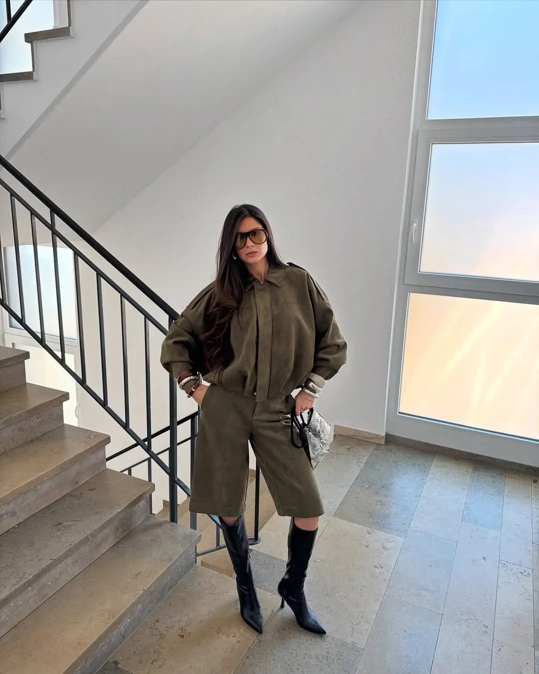 LILO SUEDE BOMBER JACKET